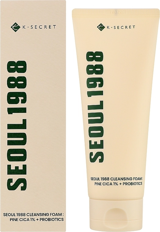 Очищаюча пінка для обличчя - K-Secret Seoul 1988 Cleansing Foam Pine Cica 1% + Probiotics, 150 мл - фото N2