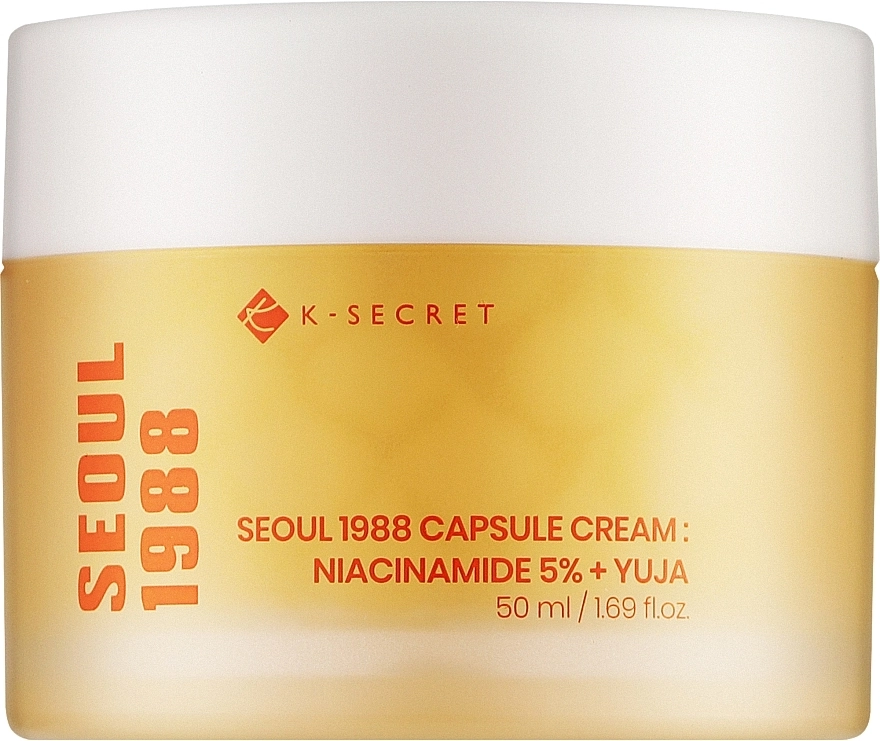 Капсульный крем с ниацинамидом 5% и юдзу - K-Secret Seoul 1988 Capsule Cream Niacinamide 5% + Yuja, 50 мл - фото N1
