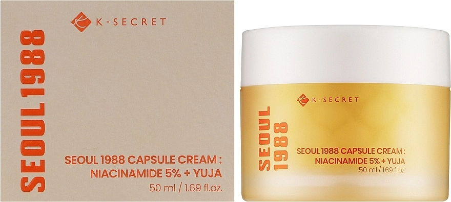 Капсульный крем с ниацинамидом 5% и юдзу - K-Secret Seoul 1988 Capsule Cream Niacinamide 5% + Yuja, 50 мл - фото N2