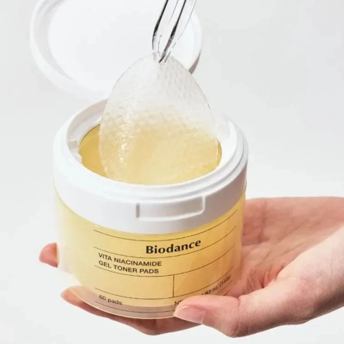 Гелевые тонер-пады с ниацинамидом для выравнивая тона лица - BIODANCE Radiant Vita Niacinamide Gel Toner Pad, 60 шт - фото N3