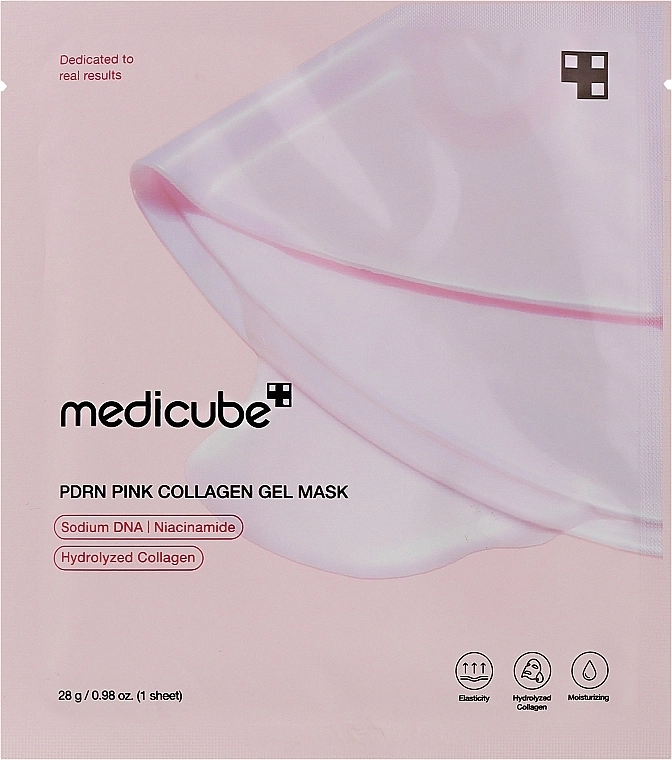 Гидрогелевая маска с коллагеном - MEDICUBE PDRN Pink Collagen Gel Mask, 1 шт - фото N1