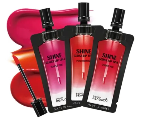 Тинт для губ - BEAUSTA Water Shine Gloss Tint, Тон 3 Peach Orange, 4 мл - фото N4