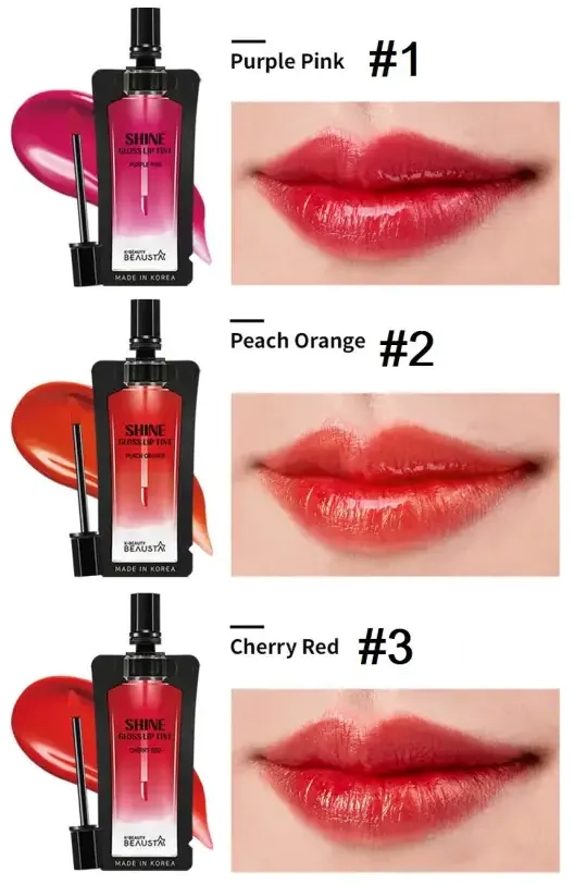 Тинт для губ - BEAUSTA Water Shine Gloss Tint, Тон Purple Pink, 4 мл - фото N2