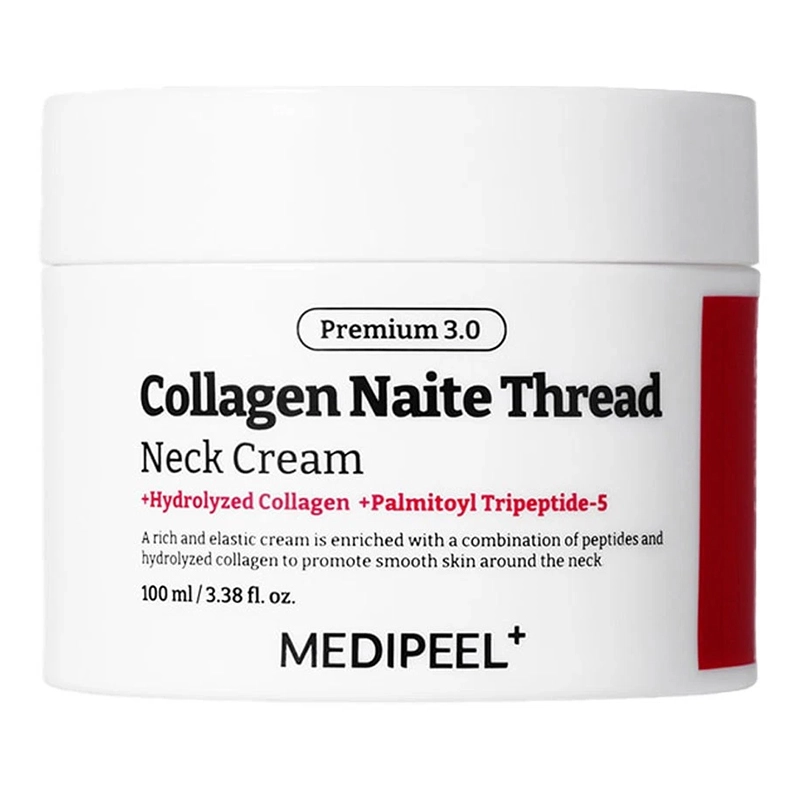 Подтягивающий крем для шеи и декольте против морщин с пептидами и коллагеном - Medi peel Premium Collagen Naite Thread Neck Cream 3.0, 100 мл - фото N1