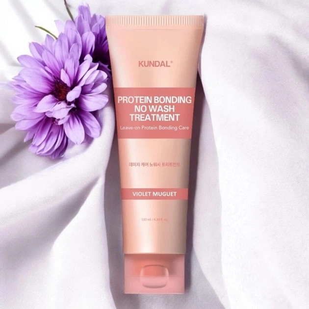Несмываемый крем для волос - Kundal Protein Bonding No Wash Treatment Violet Muguet, 130 мл - фото N3