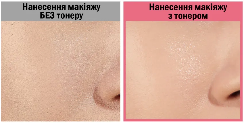 Макіяж без тонеру та з тонером NUMBUZIN No.4 Hydration Glow Mineral Toner