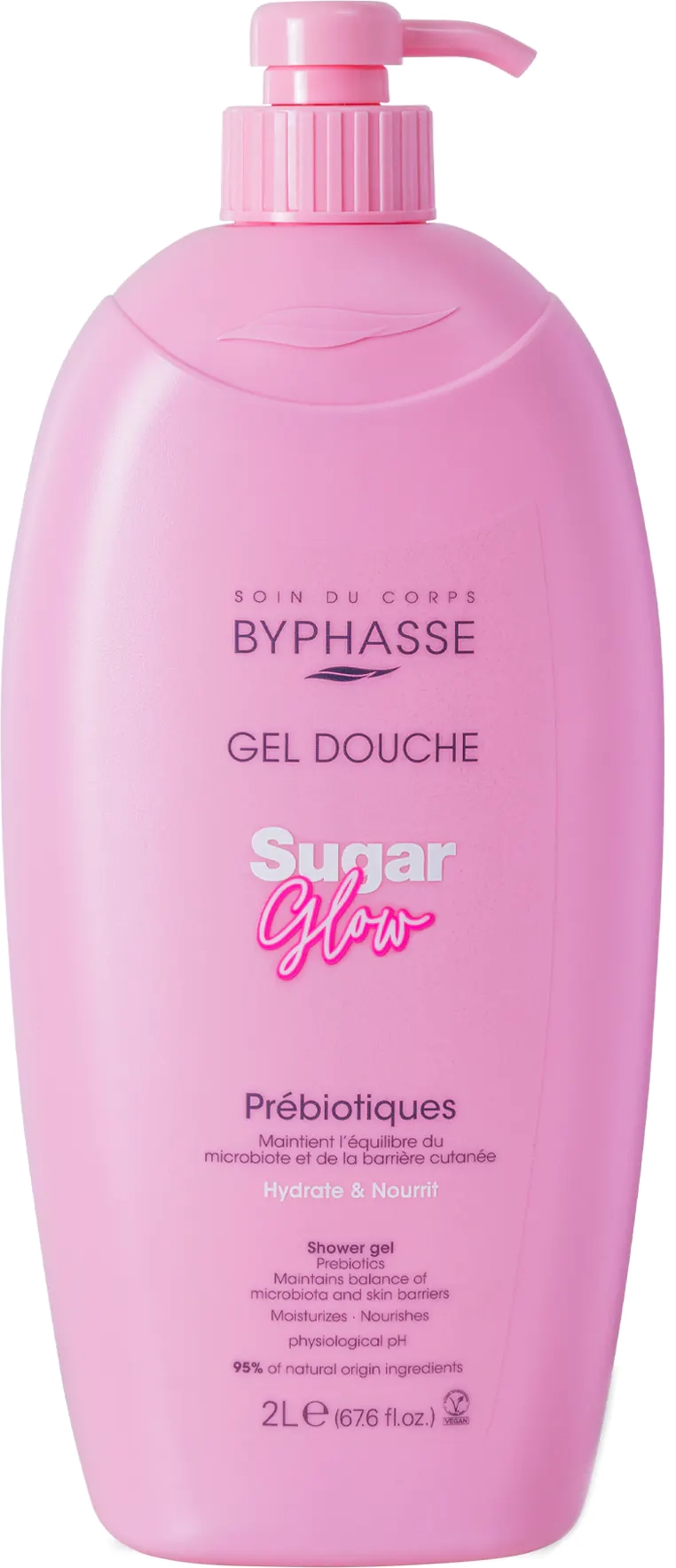 Гель для душа "Сахарное сияние" - Byphasse Sugar Glow Shower Gel, 2000 мл - фото N1