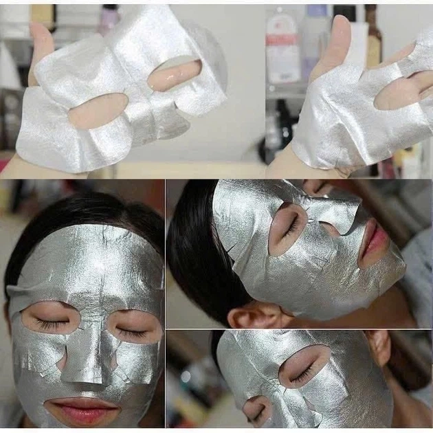 Тканинна маска з колагеном - JMsolution C9 Collagen Ampoule Silver Foil Mask, 35ml - фото N4