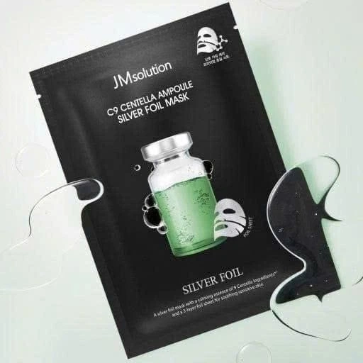 Тканинна маска з центелою азіатською - JMsolution C9 Centella Ampoule Silver Foil Mask, 35ml - фото N3