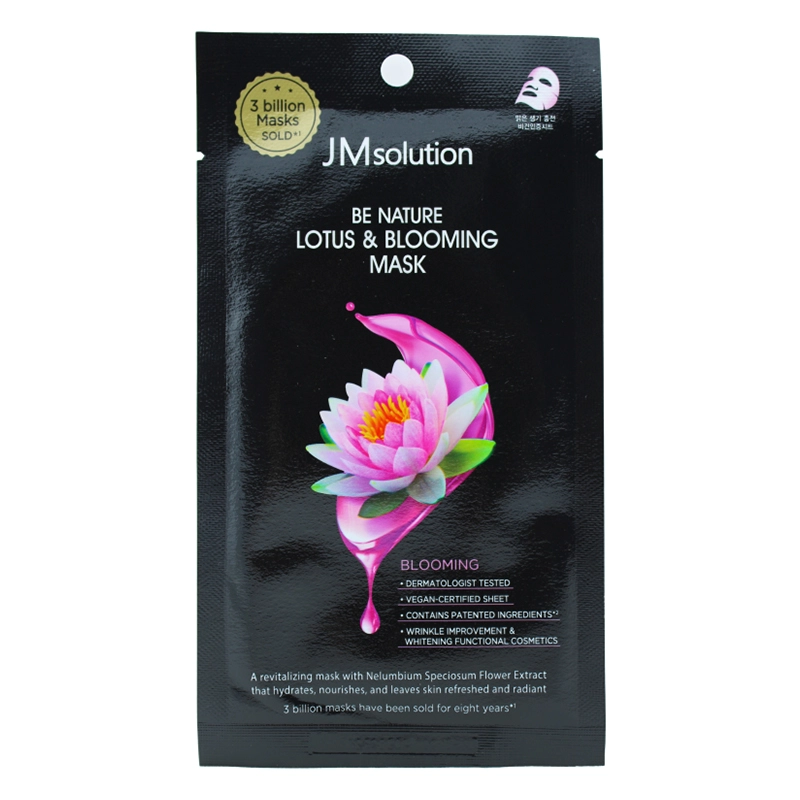 Тканинна маска зволожуюча з ектсрактом лотоса - JMsolution Be Nature Lotus & Blooming Mask, 1 шт - фото N1