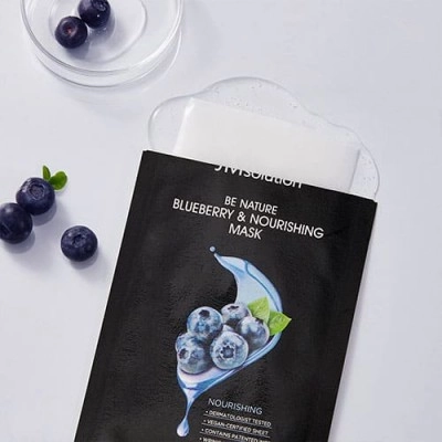 Тканинна маска поживна з екстрактом чорники - JMsolution Be Nature Blueberry & Nourishing Mask, 1 шт - фото N2