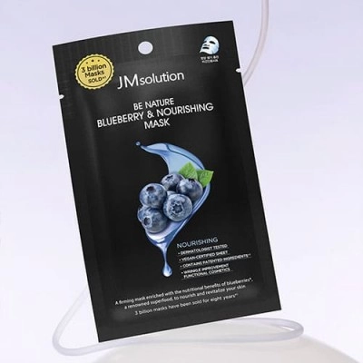 Тканинна маска поживна з екстрактом чорники - JMsolution Be Nature Blueberry & Nourishing Mask, 1 шт - фото N3