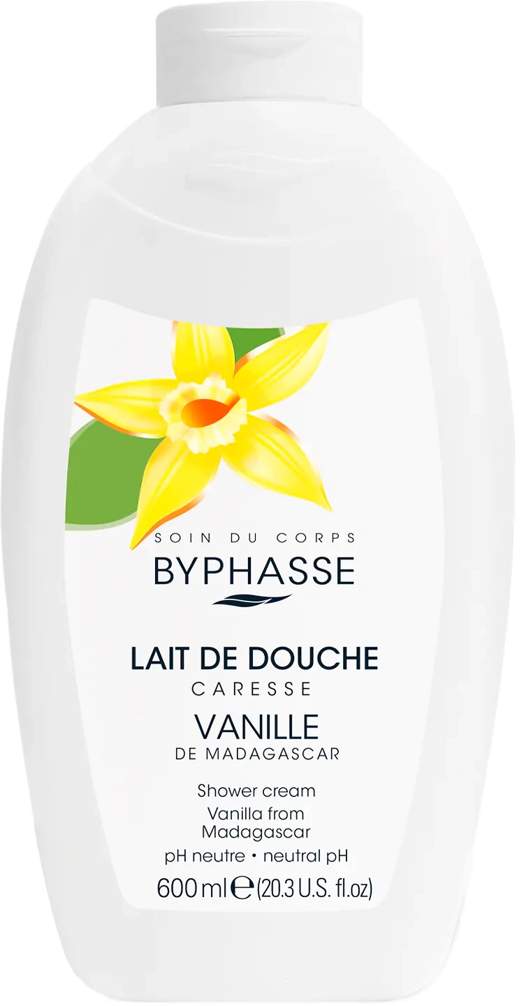 Крем для душу «Ваніль» - Byphasse Caresse Vanilla Shower Cream, 600 мл - фото N2