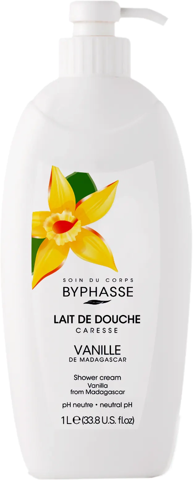 Крем для душу «Ваніль» - Byphasse Caresse Vanilla Shower Cream, 1000 мл - фото N2