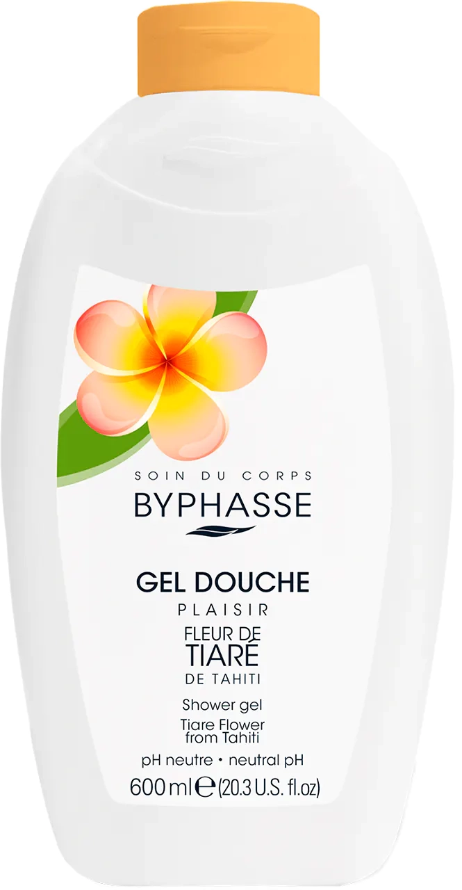 Гель для душу «Квітка тіаре» - Byphasse Plaisir Shower Gel Tiare Flower, 600 мл - фото N2