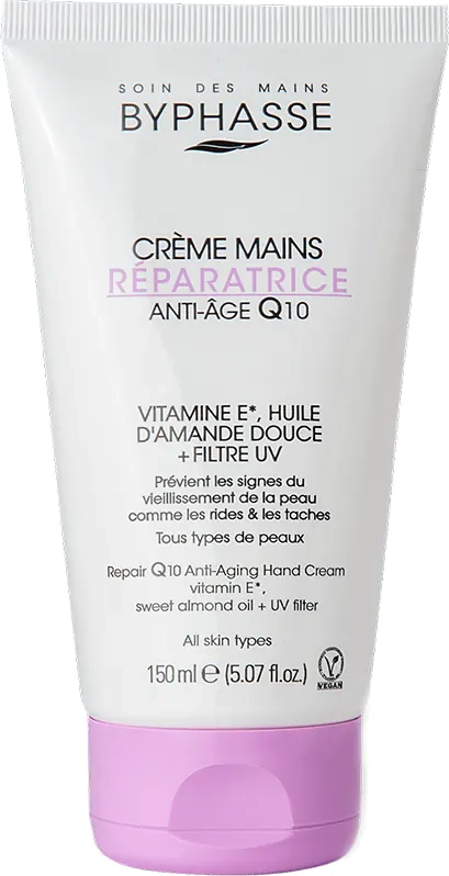Крем для рук антивозрастной - Byphasse Anti-Aging Q10 Hand Cream, 150 мл - фото N1