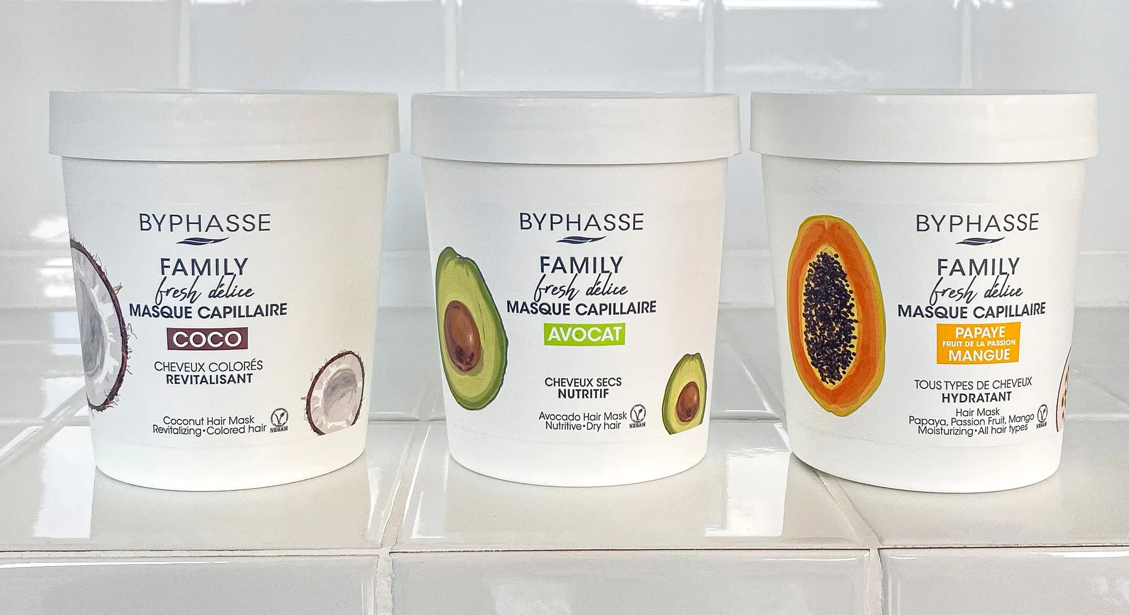 Вся серия масок Byphasse Family Fresh Delice