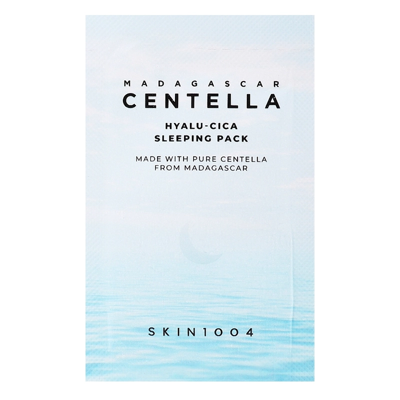 Нічна зволожуюча маска з гіалуроновою кислотою та центеллой - SKIN1004 Madagascar Centella Hyalu-Cica Sleeping Pack, 1.5 мл - фото N1