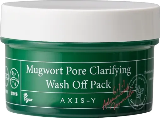 Глиняна очищаюча маска з екстрактом полину - AXIS-Y Mugwort Pore Clarifying Wash Off Pack, 100 мл, ПРИМ'ЯТЕ ПАКУВАННЯ - фото N1