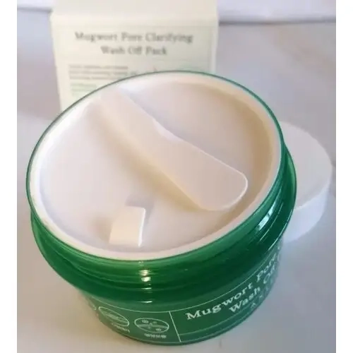 Глиняна очищаюча маска з екстрактом полину - AXIS-Y Mugwort Pore Clarifying Wash Off Pack, 100 мл, ПРИМ'ЯТЕ ПАКУВАННЯ - фото N3