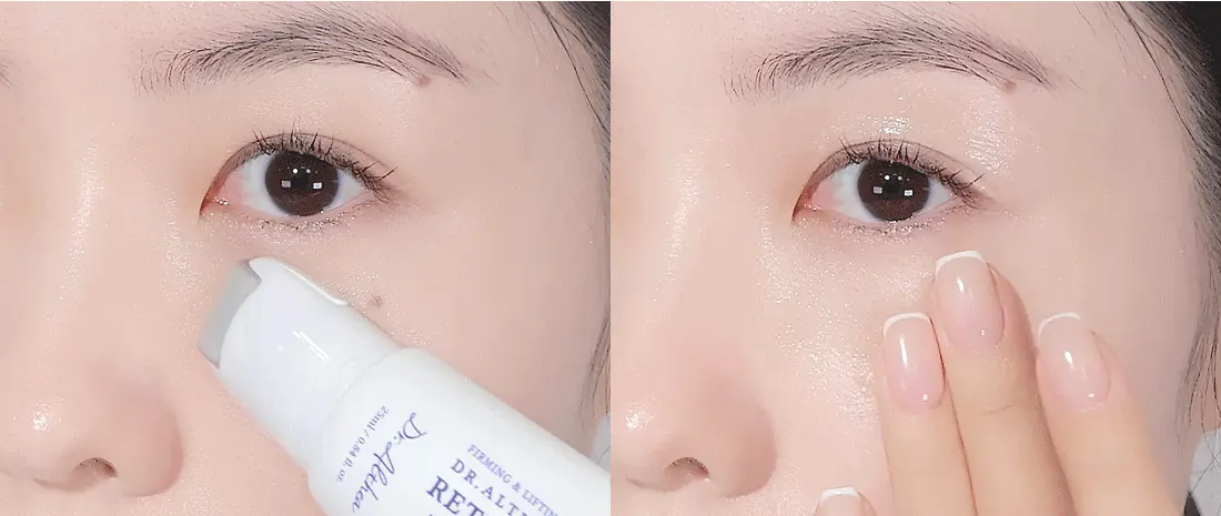 Як наносити крем під очі Dr. Althea Retinol Flat Iron Eye Roller