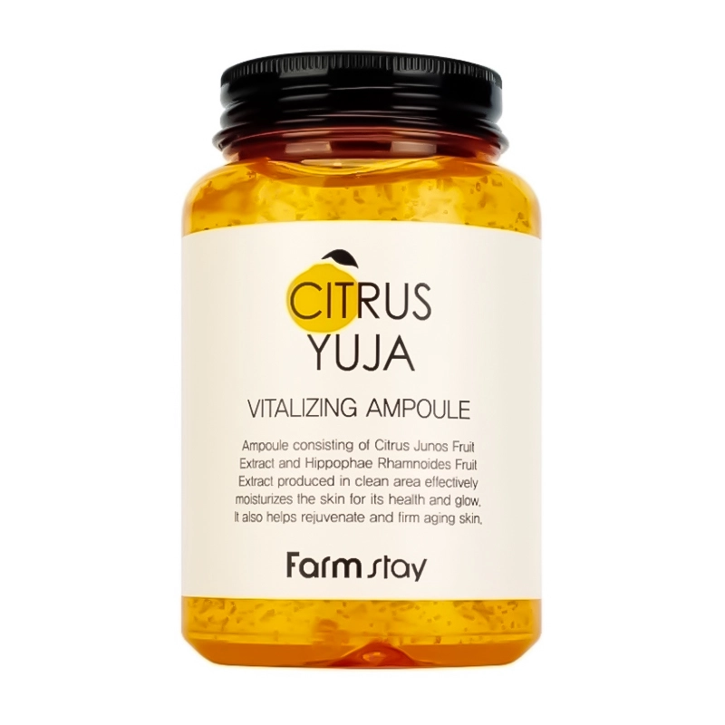 Сыворотка для лица с экстрактом юдзу - FarmStay Citrus Yuja Vitalizing Ampoule, 250 мл - фото N1