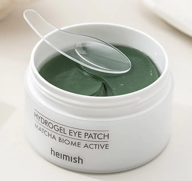 Тонизирующие патчи под глаза с матчей - Heimish Matcha Biome Hydrogel Active Eye Patch, 60шт - фото N3