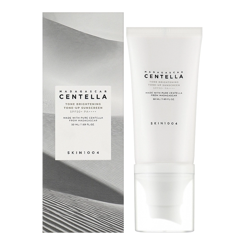 Солнцезащитный крем против пигментации - SKIN1004 Madagascar Centella Tone Brightening Tone-Up Sunscreen SPF50+ PA++++, 50 мл - фото N1
