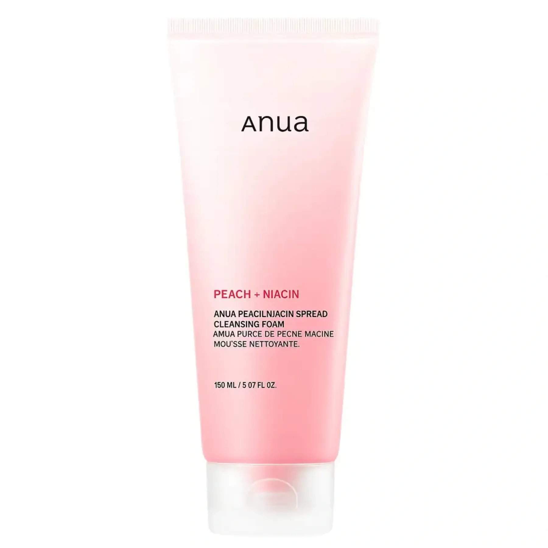 Пінка для вмивання з екстрактом персика і ніацинамідом - ANUA Peach Niacin Spread Cleansing Foam, 150 мл - фото N1
