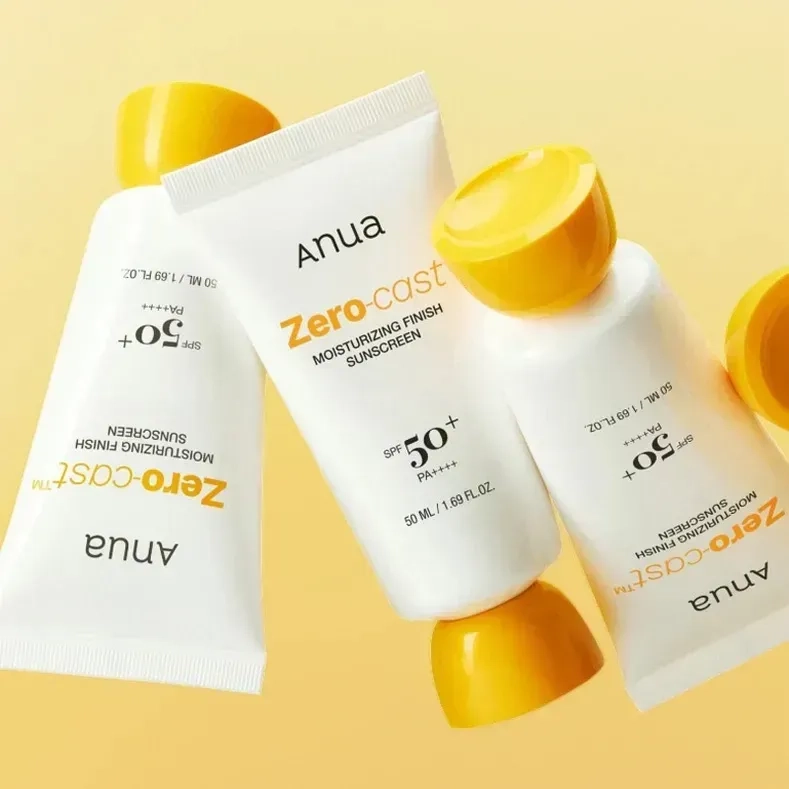 Водостійкий сонцезахисний крем - ANUA Zero-Cast Moisturizing Finish Sunscreen SPF50+ PA++++, 50 мл - фото N2