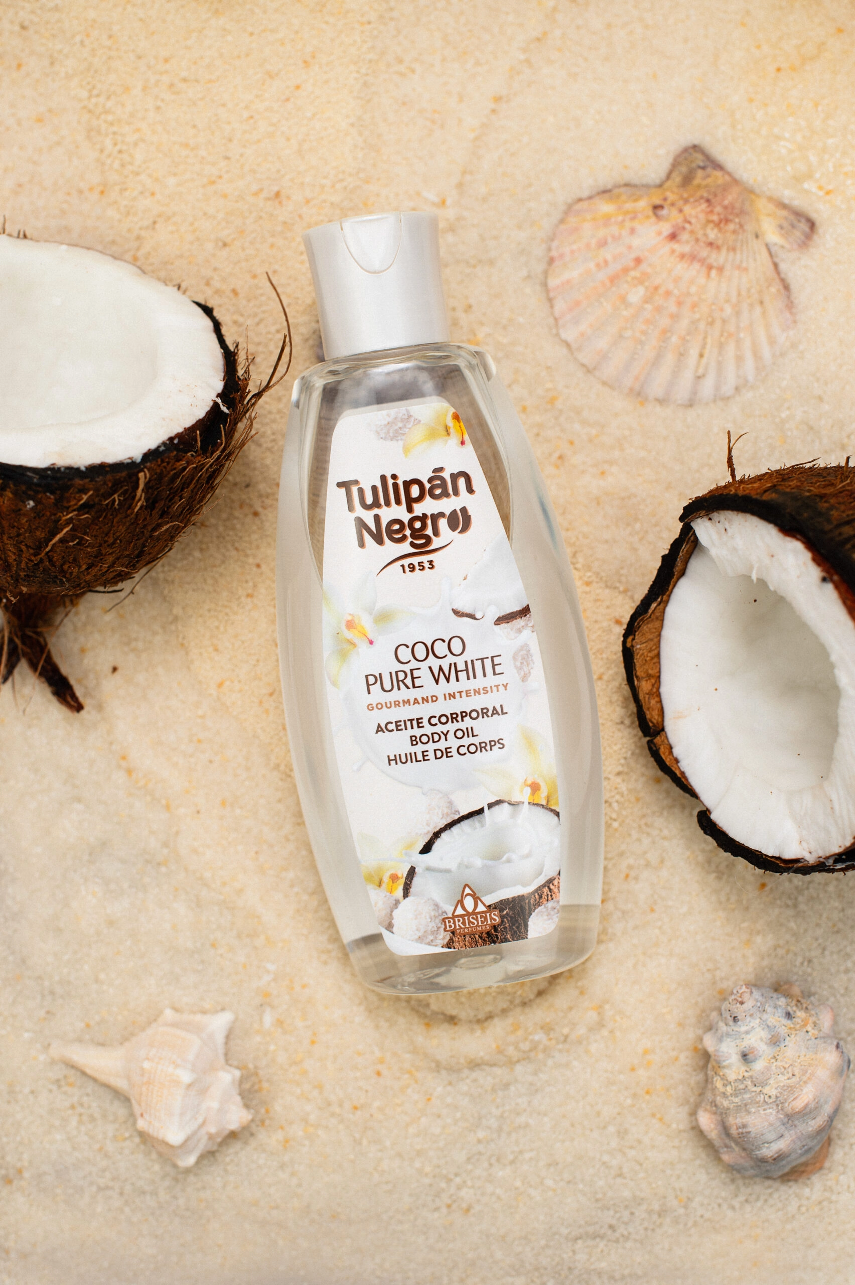 Масло для тела "Нежный кокос" - Tulipan Negro Coconut Pure White Body Oil, 200 мл - фото N2