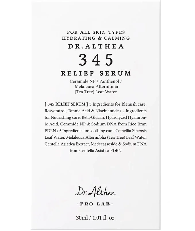Сыворотка для лица для увлажнения и восстанавления кожи - Dr. Althea 345 Relief Serum, 30 мл - фото N3