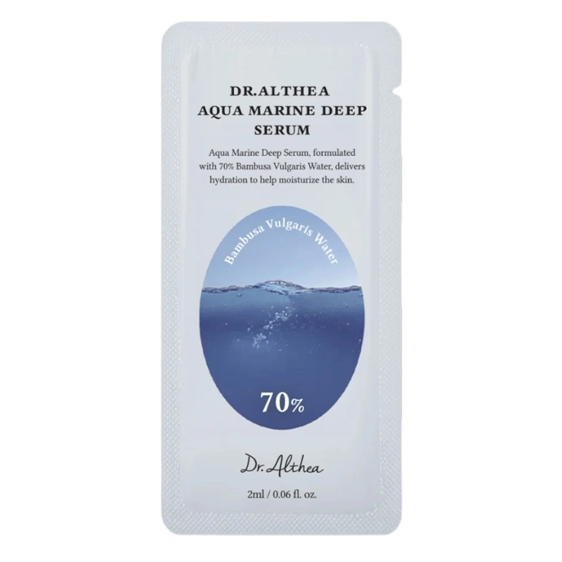 ПРОБНИК Зволожуюча сироватка для обличчя з бамбуком - Dr. Althea Aqua Marine Deep Serum, 2 мл - фото N1