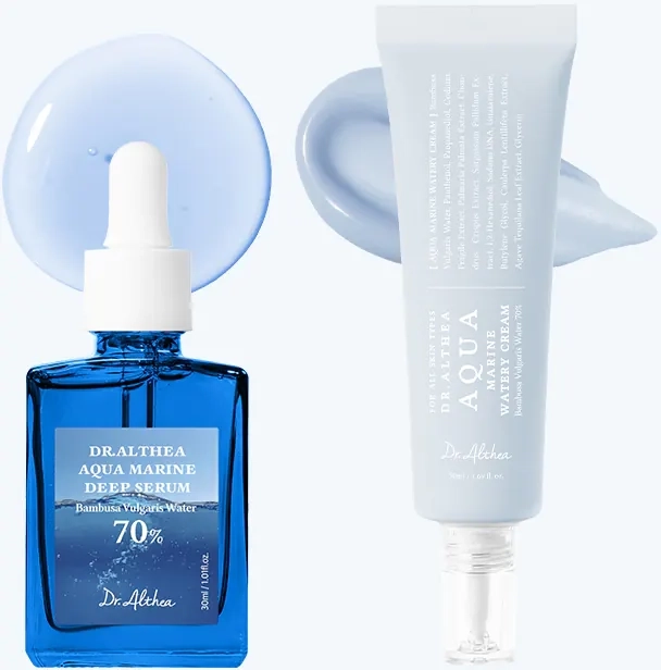 ПРОБНИК Зволожуючий крем для обличчя з бамбуком - Dr. Althea Aqua Marine Watery Cream, 2 мл - фото N3