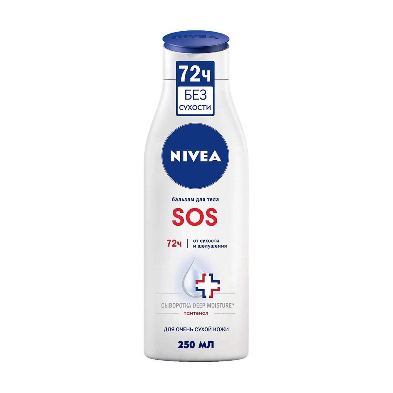 Nivea Відновлювальний бальзам для тіла з пантенолом SOS для дуже сухої шкіри, 250 мл - фото N1