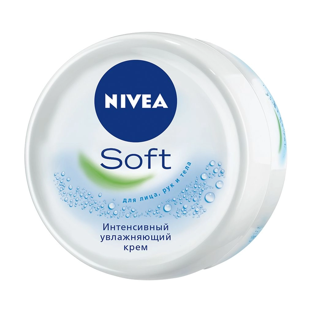 Nivea Интенсивный увлажняющий крем Soft для лица, рук и тела, с маслом жожоба и витамином Е, 200 мл - фото N1