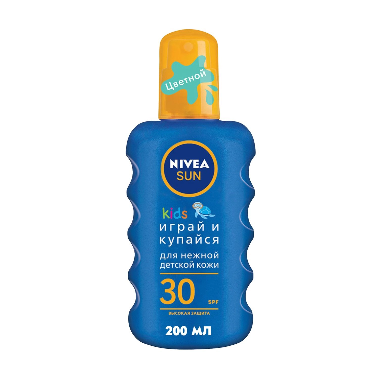 Nivea Детский солнцезащитный спрей Sun Kids Играй и купайся, SPF 30, 200 мл - фото N1