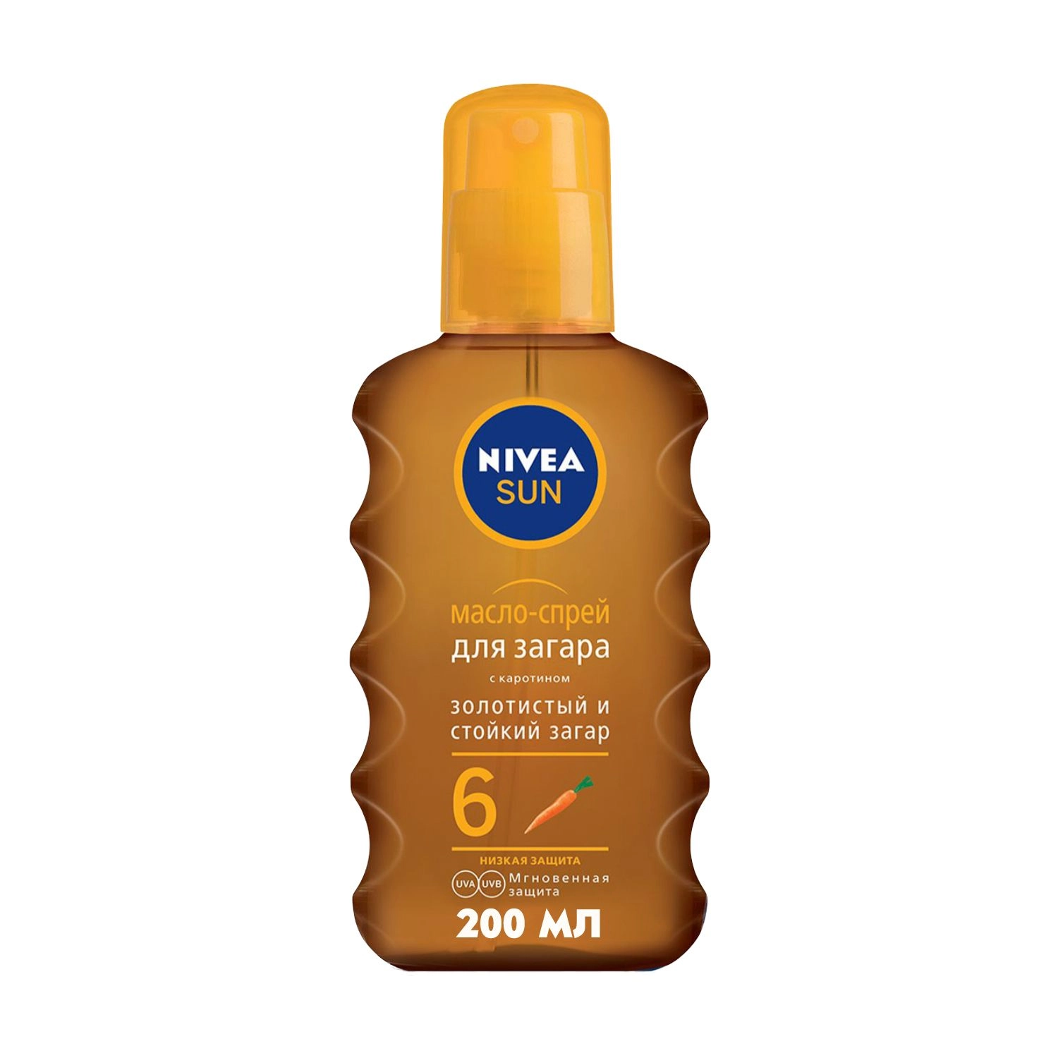 Nivea Олія-спрей для засмаги Sun Care Oil-Spray SPF 6 з каротином, 200 мл - фото N1