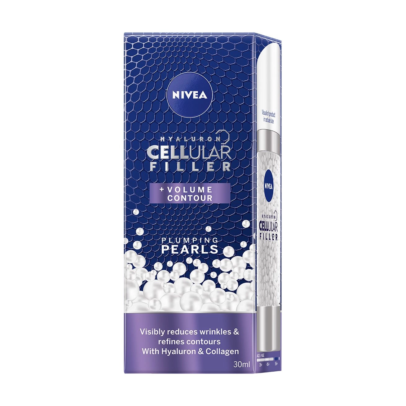 Nivea Омолоджувальні перлини Hyaluron Cellular Filler + Volume Control Plumping Pearls, 30 мл - фото N1