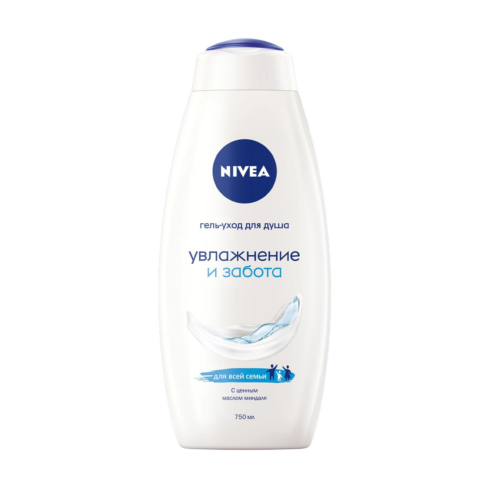 Nivea Гель-догляд для душу Зволоження й турбота, з олією мигдалю, 750 мл - фото N1