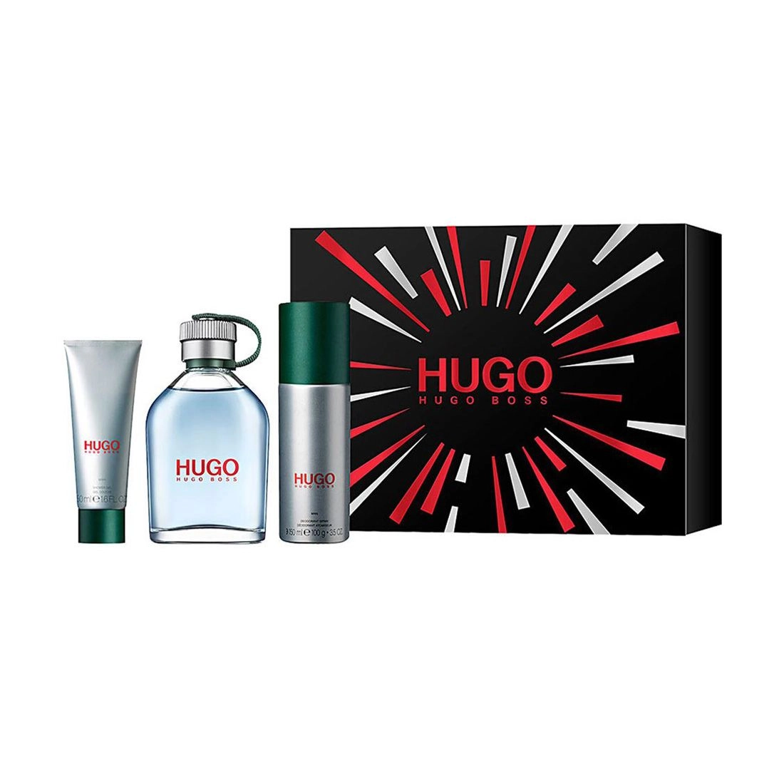Hugo Boss Парфюмированный набор мужской Hugo Man (туалетная вода, 125 мл + гель для душа, 50 мл + дезодорант-спрей, 150 мл) - фото N1