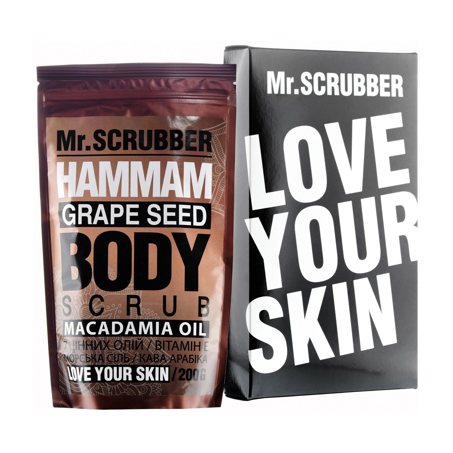 Mr.Scrubber Кофейный скраб для тела Grape Seed Body Scrub Hammam Oil для всех типов кожи, 200 г - фото N1