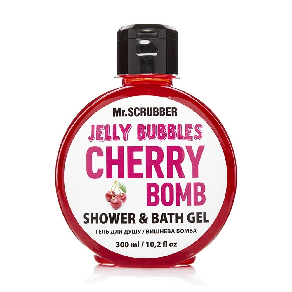 Mr.Scrubber Гель для душу Jelly Bubbles Cherry Bomb для всіх типів шкіри, 300 мл - фото N1