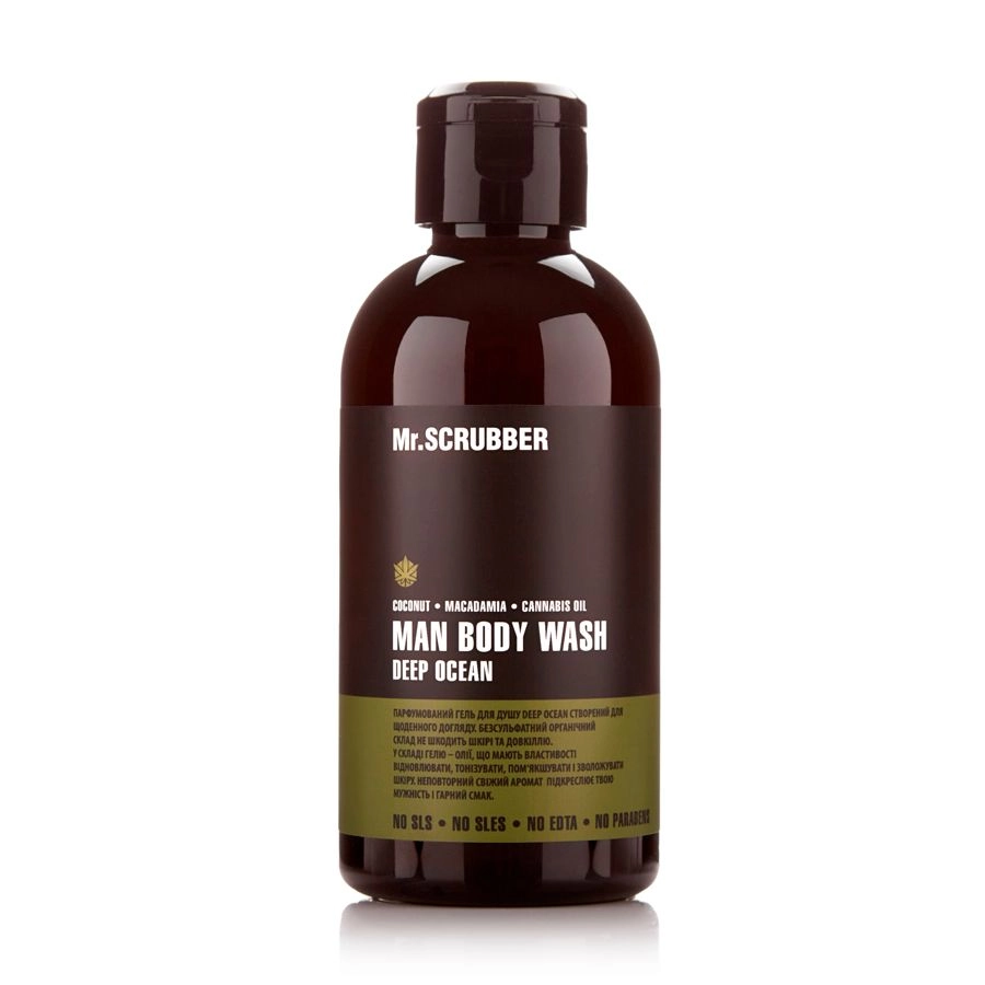 Mr.Scrubber Парфюмированный гель для душа Mr. Scrubber Man Body Wash Deep Ocean, мужской, 250 мл - фото N1