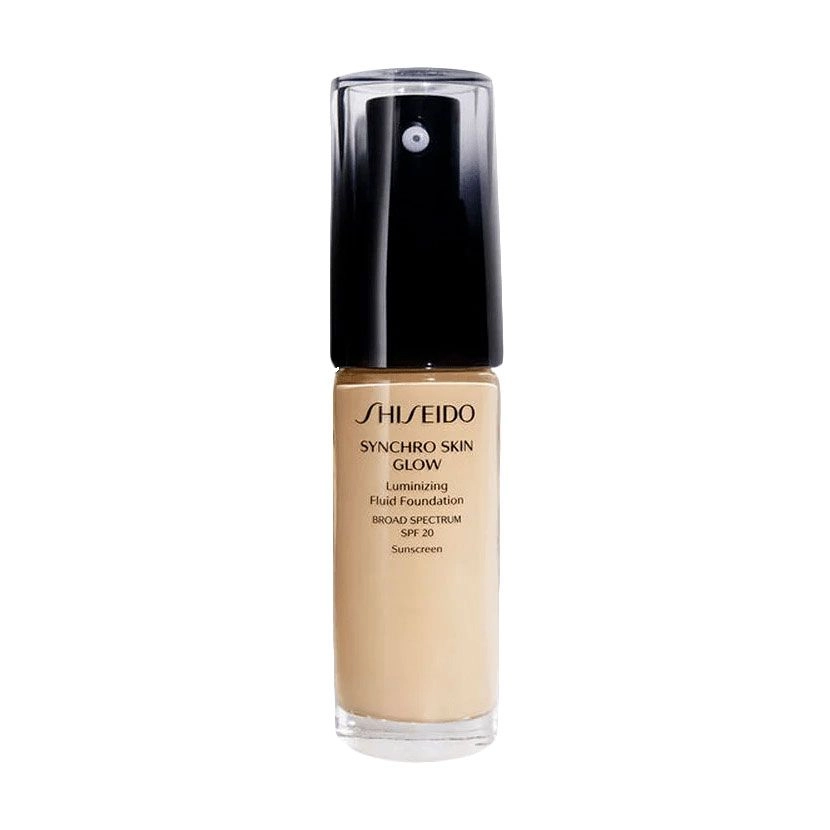 Shiseido Тональная основа-флюид для лица Synchro Skin Glow Luminizing Fluid Foundation SPF 20 Golden 3, 30 мл - фото N1