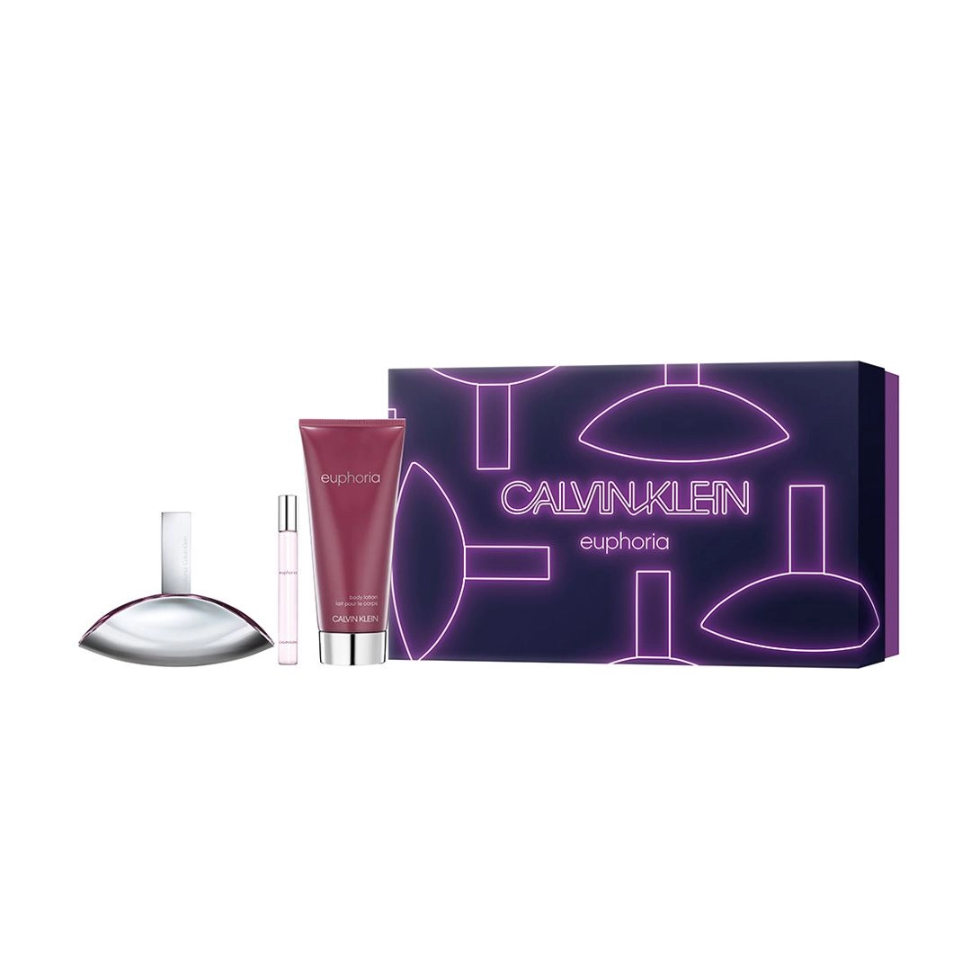Calvin Klein Парфюмированный набор женский Euphoria (парфюмированная вода, 50 мл + лосьон для тела, 100 мл+ парфюмированная вода,10 мл (роллер)) - фото N1