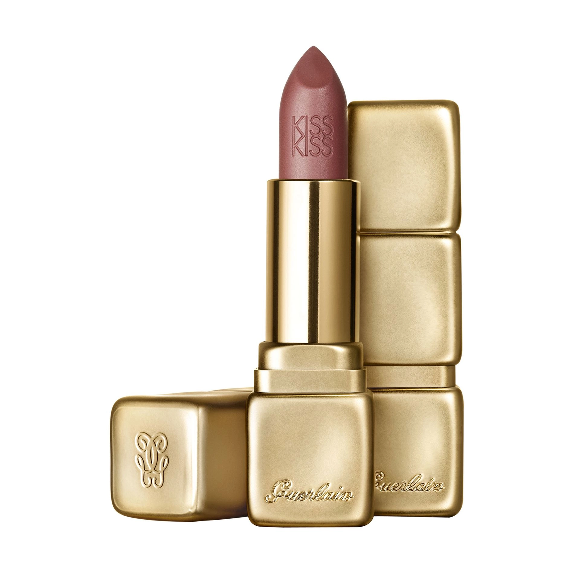 Guerlain Зволожувальна матова помада для губ KissKiss Matte Hydrating & Plumping Velvet Matte Lip Colour, M306 Caliente Beige, 3.5 г - фото N1