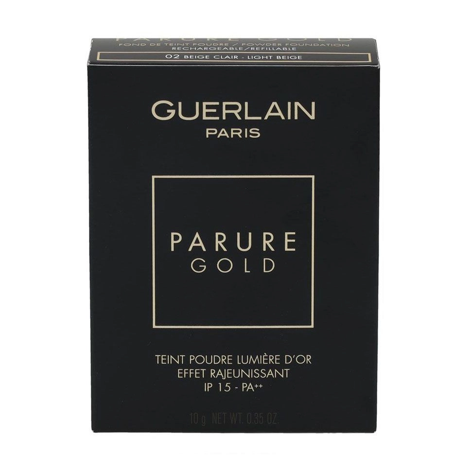 Guerlain Пудра тональная компактная для лица Parure Gold Compact Powder Foundation SPF15 PA++ 02 Beige Clair, 10 г - фото N2