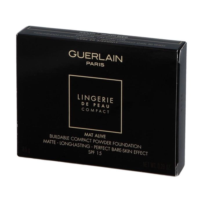 Guerlain Пудра тональная компактная для лица Lingerie De Peau Compact Mat Alive Powder 03W Naturel, 8.5 г - фото N3