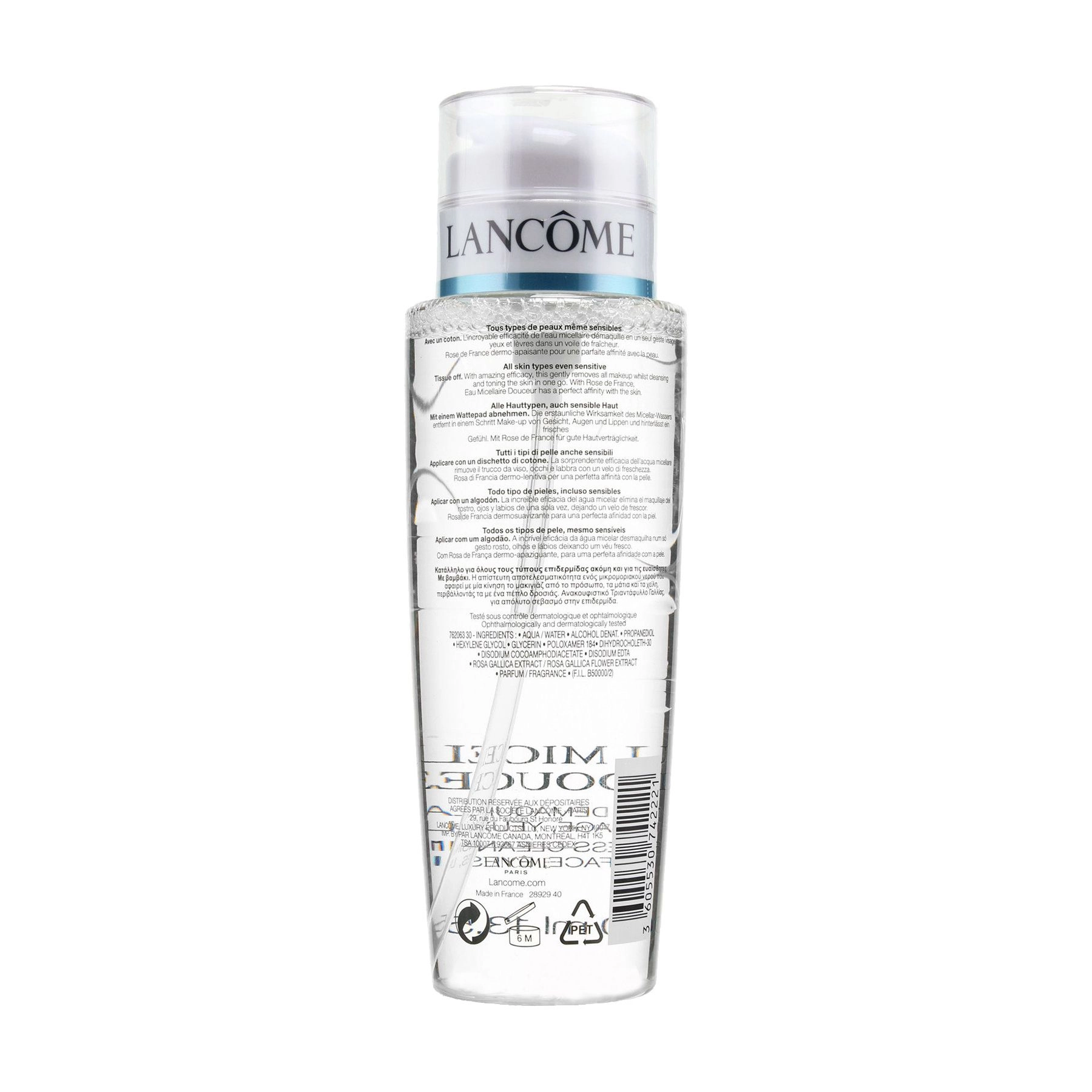 Lancome Мицеллярная очищающая вода для лица Eau Micellaire Douceur с ароматом розы, 400 мл - фото N2